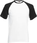 Fruit of the Loom Baseball T – White/Black