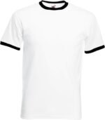 Fruit of the Loom Ringer T – White/Black