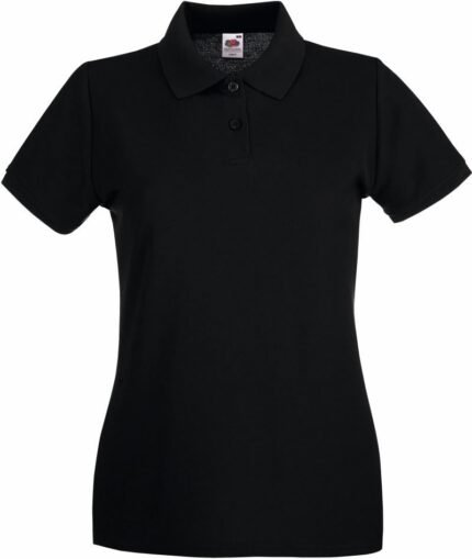 Fruit of the Loom Lady-Fit Premium Polo – Black