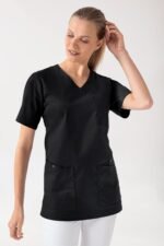 Ženska slip-on tunika Stretch – Crna