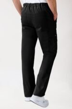 Unisex hlače Stretch s džepom na nogavici – Crna