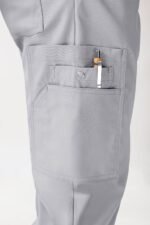 Unisex hlače Stretch s džepom na nogavici – Siva
