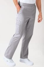 Unisex hlače Stretch s džepom na nogavici – Siva