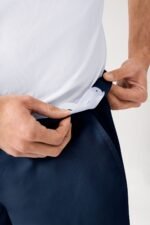Unisex hlače Stretch s džepom na nogavici – Tamnoplava