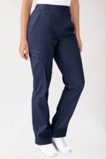 Unisex hlače Stretch s džepom na nogavici – Tamnoplava