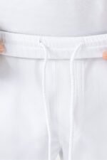 Ženske hlače Stretch ravnog kroja – Bijela/Siva – kraća duljina