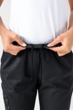 Ženske hlače Stretch ravnog kroja – Crna/Žuta – kraća duljina