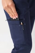 Ženske hlače Stretch ravnog kroja – Tamnoplava/Svijetloplava