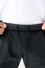 Muške hlače Stretch s elastičnim manžetama – Crna/Žuta