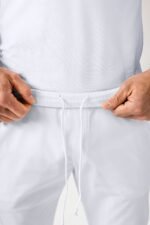 Muške hlače Stretch ravnog kroja – Bijela/Siva