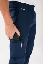 Muške hlače Stretch ravnog kroja – Tamnoplava/Svijetloplava